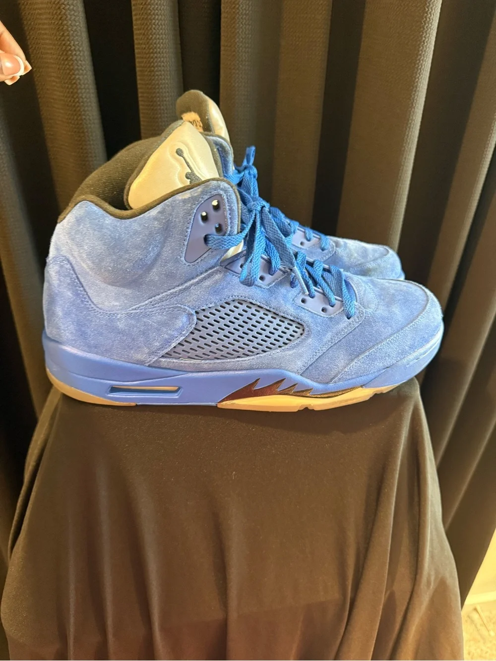 Nike Air Jordan 5 Retro Men's Sneakers - Royal Blue and Black